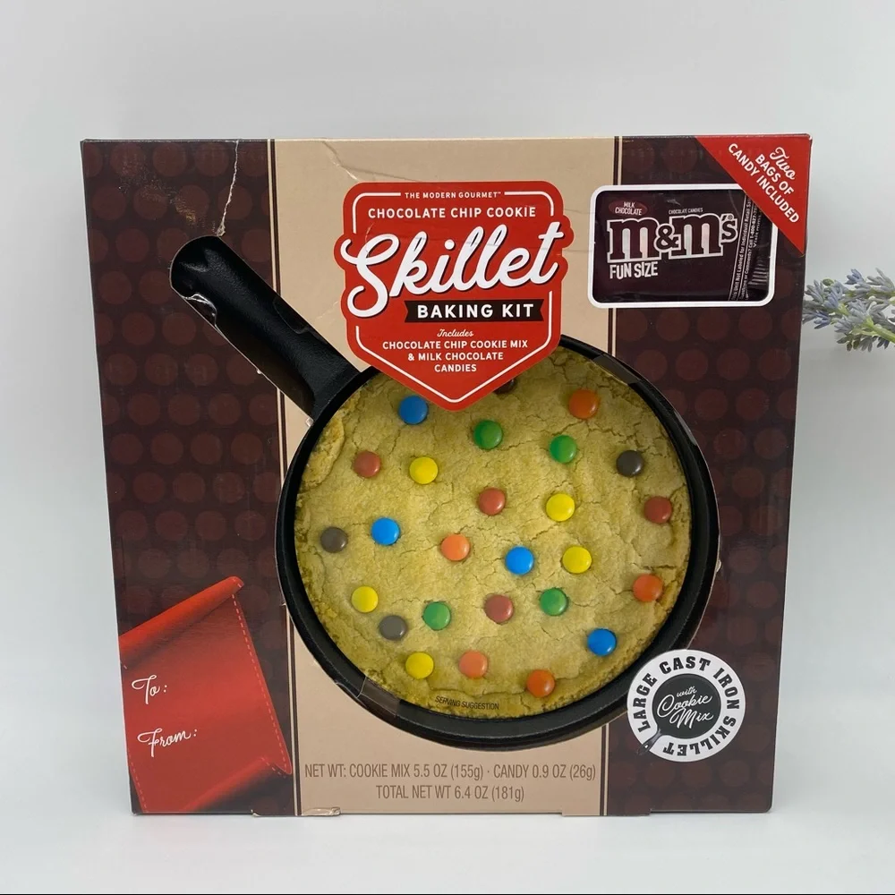 The Modern Gourmet Cast Iron Skillet Cookie Baking Kit large cast iron skillet